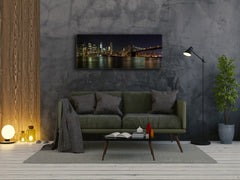 Wall Picture behind Tempered Glass 125 x 50 cm (? 50” x 20”) ; City by night 10
