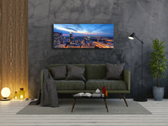 Glass Print Wall Art – Image on Glass 125 x 50 cm (? 50” x 20”) ; City 13