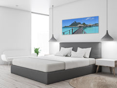 Arte mural con impresión en vidrio: imagen sobre vidrio de 125 x 50 cm (≈ 50” x 20”); Muelle 6