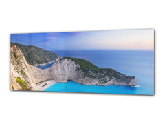 Wall Picture behind Tempered Glass 125 x 50 cm (? 50” x 20”) ; Seacoast 1