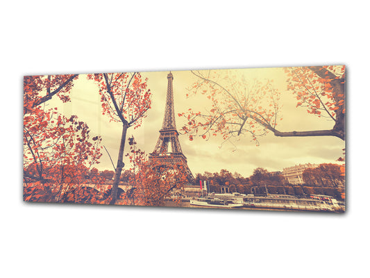 Wandbild auf Glas – Bild auf Glas 125 x 50 cm (≈ 50” x 20”) ; Paris