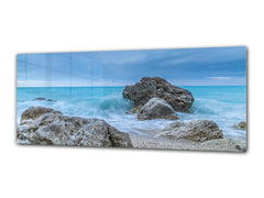 Glass Print Wall Art – Image on Glass 125 x 50 cm (? 50” x 20”) ; Beach 5