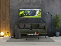 Impresión de vidrio para arte de pared, 125 x 50 cm (≈ 50” x 20”); Cascada 2