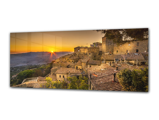 Glasdruck-Wandkunst – Bild auf Glas 125 x 50 cm (≈ 50” x 20”) ; Sonnenuntergang 8