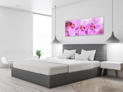 Arte mural con impresión en vidrio: imagen sobre vidrio de 125 x 50 cm (≈ 50” x 20”); Flor 16