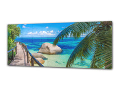 Glass Print Wall Art – Image on Glass 125 x 50 cm (? 50” x 20”) ; Beach 14