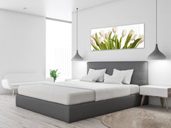 Glass Print Wall Art – Image on Glass 125 x 50 cm (? 50” x 20”) ; Tulips