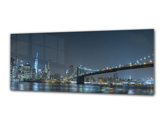 Glass Print Wall Art – Image on Glass 125 x 50 cm (? 50” x 20”) ; Bridge 5