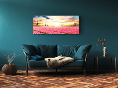 Glass Print Wall Art – Image on Glass 125 x 50 cm (? 50” x 20”) ; Windmills
