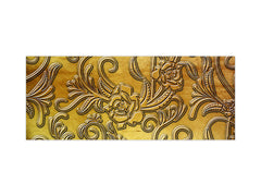 Stylish glass backsplash - Photo glass upstand w/wo magnetic properties - Decorative Surfaces Series: Metal flowers