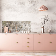 Wide format Wall panel - Design backsplash BBS21: Textures and tiles 2 Series: Growth rings 1