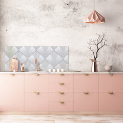 Stylish glass backsplash - Photo glass upstand w/wo magnetic properties - Decorative Surfaces Series: Metal tiles