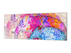 Toughened printed glass backsplash - Kitchen wall splashback will or without magnetic properties - Paintings Series: Beautiful Asian nature