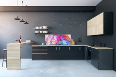 Toughened printed glass backsplash - Kitchen wall splashback will or without magnetic properties - Paintings Series: Beautiful Asian nature