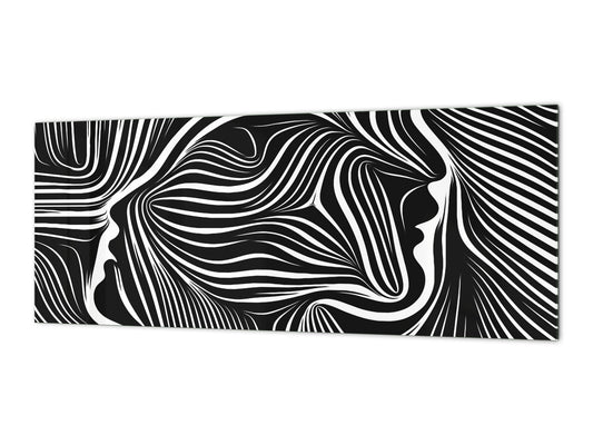 Toughened printed glass backsplash - Kitchen wall splashback will or without magnetic properties - Paintings Series: Human soul