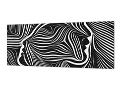 Toughened printed glass backsplash - Kitchen wall splashback will or without magnetic properties - Paintings Series: Human soul