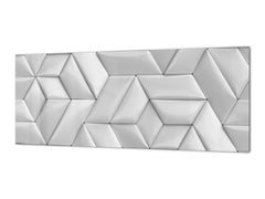 Stylish glass backsplash - Photo glass upstand w/wo magnetic properties - Decorative Surfaces Series: Leather tiles