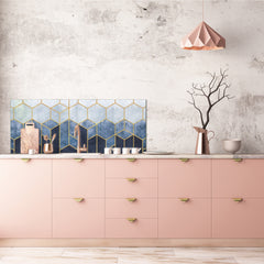 Wide format Wall panel - Design backsplash BBS21: Textures and tiles 2 Series: Geometric abstraction