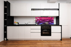 Contemporary glass kitchen panel - Wide format wall backsplash with or without magnetic properties - Colourful Variety Series: Colourful silk