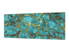 Design glass backsplash - Tempered Glass with or without magnetic properties Marbles 1 Series: Rippled marble surface