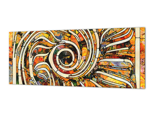 Wide format Wall panel - Design backsplash - Abstract Graphics Series: Colourful fragmentation