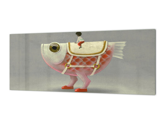 Wide format Wall panel - Design backsplash - Abstract Graphics Series: Imagination concept