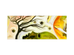 Toughened printed glass backsplash - Kitchen wall splashback will or without magnetic properties - Paintings Series: Silhouette of an abstract bird