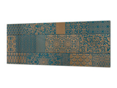 Wide format Wall panel - Design backsplash BBS21: Textures and tiles 2 Series: Indian style patchwork