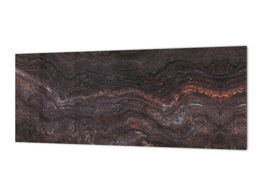 Contemporary glass kitchen panel - Wide format wall backsplash Marbles 2 Series: Italian marble