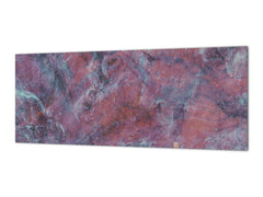 Contemporary glass kitchen panel - Wide format wall backsplash Marbles 2 Series: Luxury purple