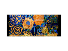 Toughened printed glass backsplash - Kitchen wall splashback will or without magnetic properties - Paintings Series: Abstract painting composition