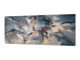 Contemporary glass kitchen panel - Wide format wall backsplash Colourful abstractions Series: Fluid art painting