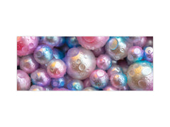 Contemporary glass kitchen panel - Wide format wall backsplash with or without magnetic properties - Colourful Variety Series: Shiny pearls 1