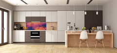 Toughened printed glass backsplash - Kitchen wall splashback will or without magnetic properties - Paintings Series: Impressionist sky 1