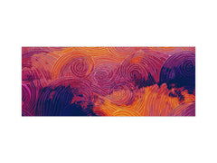 Toughened printed glass backsplash - Kitchen wall splashback will or without magnetic properties - Paintings Series: Impressionist sky 1