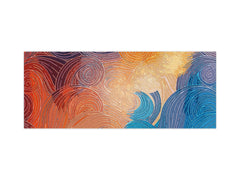 Toughened printed glass backsplash - Kitchen wall splashback will or without magnetic properties - Paintings Series: Impressionist sky 2