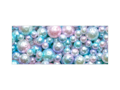 Contemporary glass kitchen panel - Wide format wall backsplash with or without magnetic properties - Colourful Variety Series: Shiny pearls 2