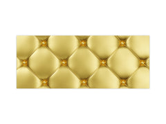 Stylish glass backsplash - Photo glass upstand w/wo magnetic properties - Decorative Surfaces Series: Golden leather upholstery 1