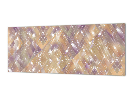 Contemporary glass kitchen panel - Wide format wall backsplash with or without magnetic properties - Colourful Variety Series: Vintage mosaic