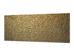 Stylish glass backsplash - Photo glass upstand w/wo magnetic properties - Decorative Surfaces Series: Luxury golden pattern