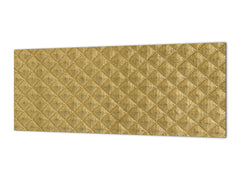 Stylish glass backsplash - Photo glass upstand w/wo magnetic properties - Decorative Surfaces Series: Golden textured background