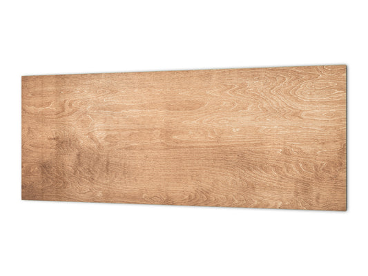 Wide format Wall panel - Design backsplash BBS21: Textures and tiles 2 Series: Light wood panel