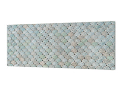 Wide format Wall panel - Design backsplash BBS21: Textures and tiles 2 Series: Abstract fish scales