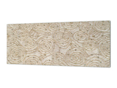 Stylish glass backsplash - Photo glass upstand w/wo magnetic properties - Decorative Surfaces Series: Floral lace