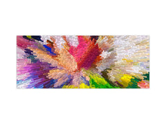 Toughened printed glass backsplash - Kitchen wall splashback will or without magnetic properties - Paintings Series: Digital flower painting