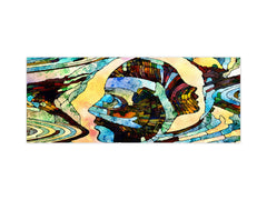 Toughened printed glass backsplash - Kitchen wall splashback will or without magnetic properties - Paintings Series: Stained glass