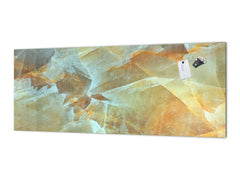 Design glass backsplash - Tempered Glass with or without magnetic properties Marbles 1 Series: Amber onyx