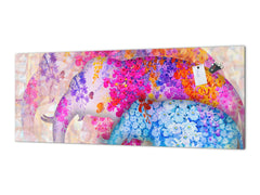 Toughened printed glass backsplash - Kitchen wall splashback will or without magnetic properties - Paintings Series: Beautiful Asian nature