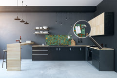 Design glass backsplash - Tempered Glass with or without magnetic properties Marbles 1 Series Swirls of marble