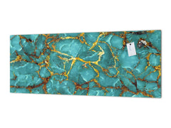 Design glass backsplash - Tempered Glass with or without magnetic properties Marbles 1 Series: Rippled marble surface